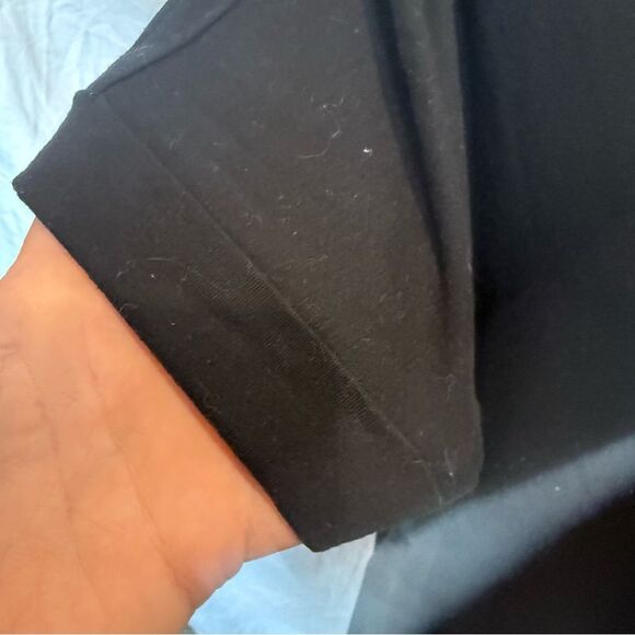 NWOT Weaczzy Tee Shirt Dress Short Sleeve Pockets 2XL V Neck Comfy Casual Black - Picture 4 of 9